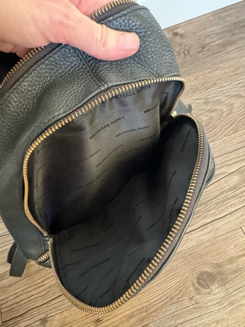 MICHAEL KORS Rhea Pebble Leather Backpack Medium